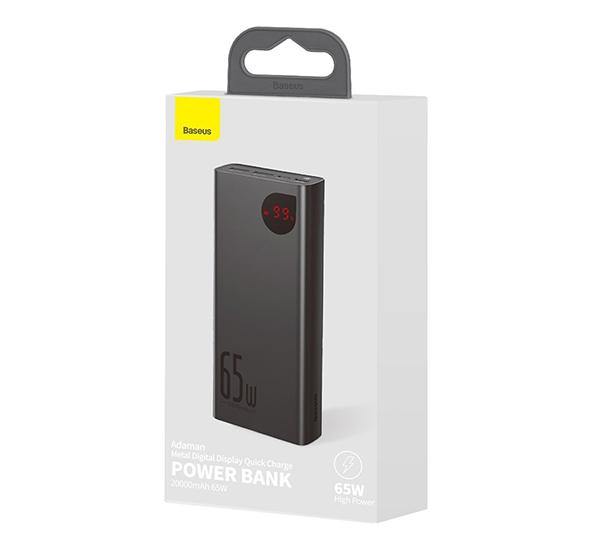 Powerbank Bateria Portatil 20000 Metal Digital Adaman 65 Watts Baseus – imagen 2