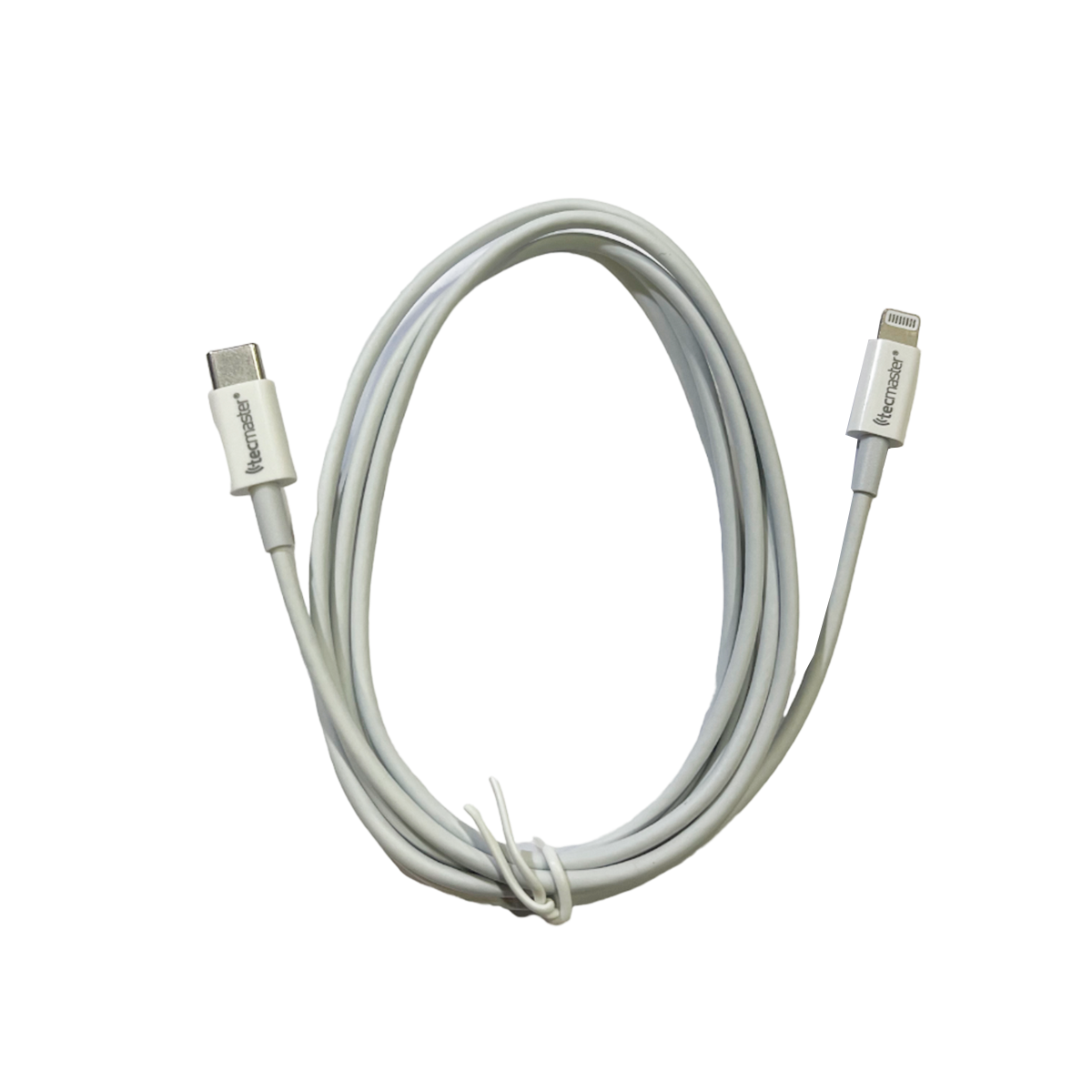Cable Tipo C A Lightning Reforzado 1.5 Metros MFI Tecmaster Blanco