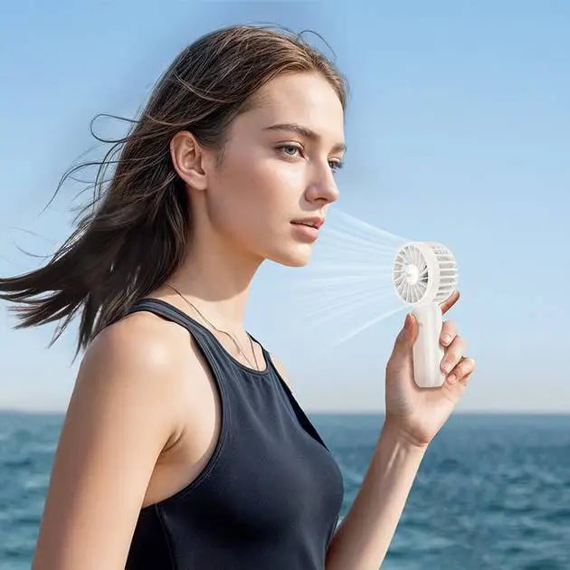 Ventilador Mini Portatil Recargable De Mano Hoco Hx60 Blanco – imagen 3