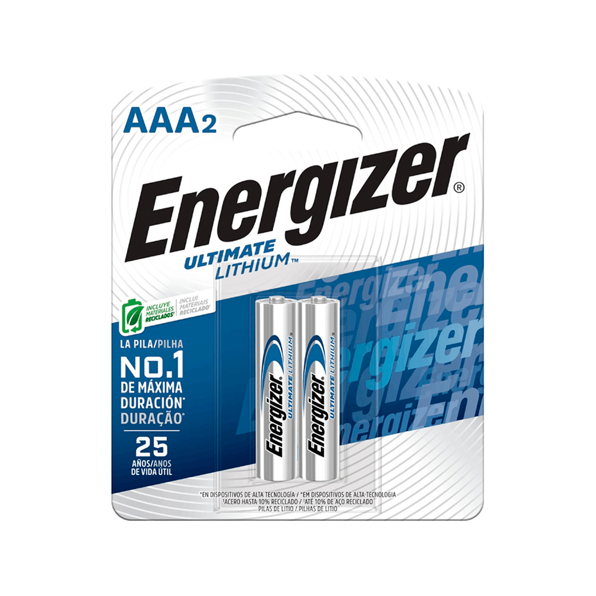Pilas Ultimate Lithium Energizer Tamaño AAA (2 Unidades)
