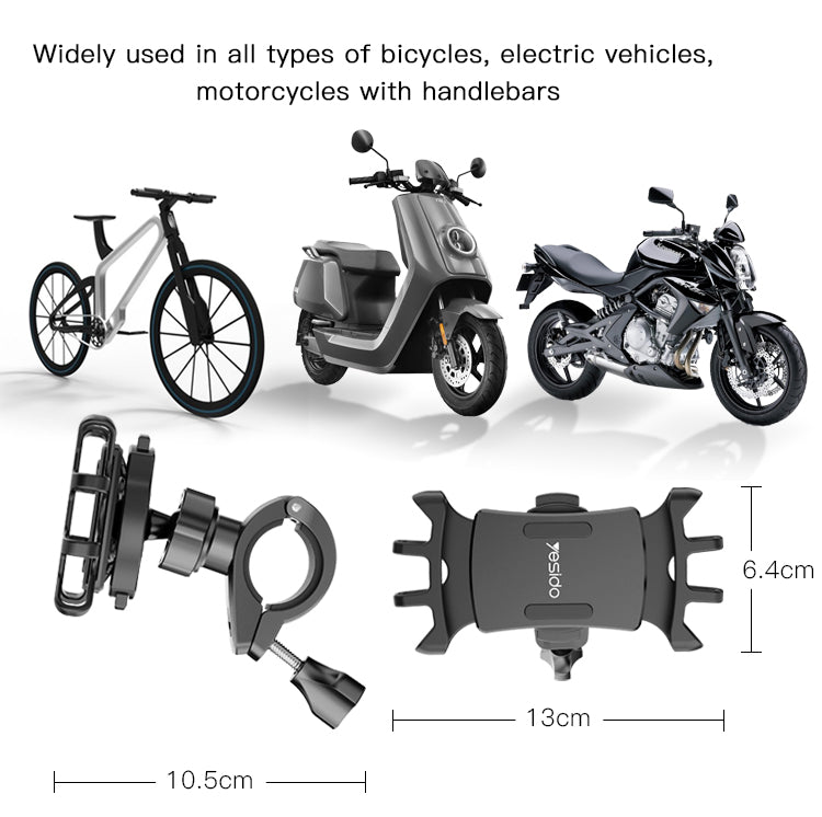 Soporte De Bicicleta Para Celular Yesido C66 Negro – imagen 3
