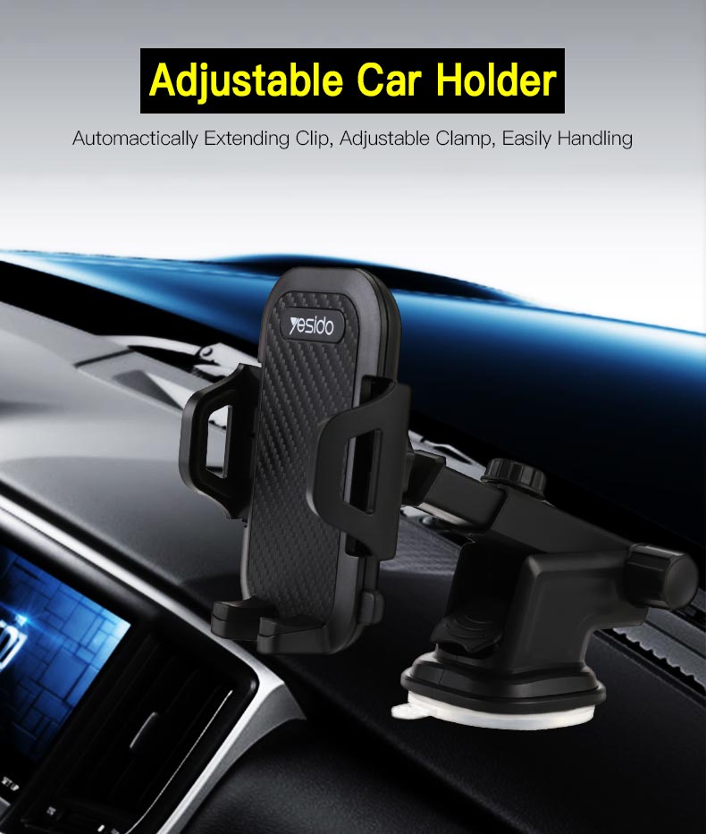 Soporte De Auto Para Smartphone Yesido C23 Negro – imagen 3