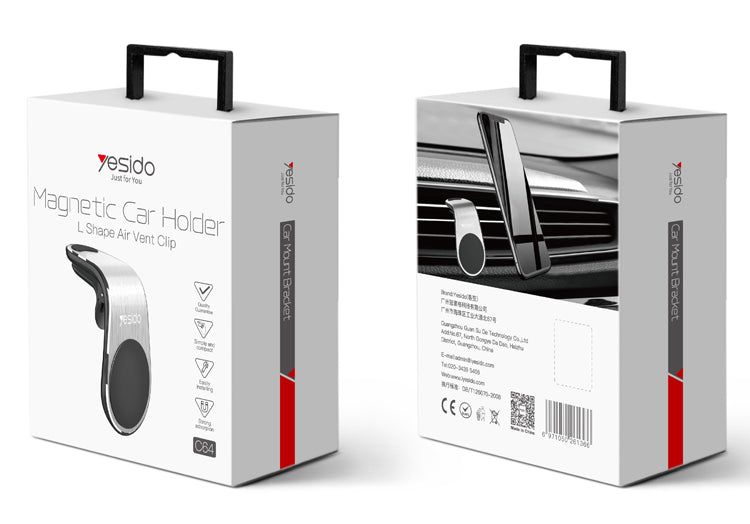 Soporte De Auto Para Celular Magnetico Yesido C64 Negro – imagen 2
