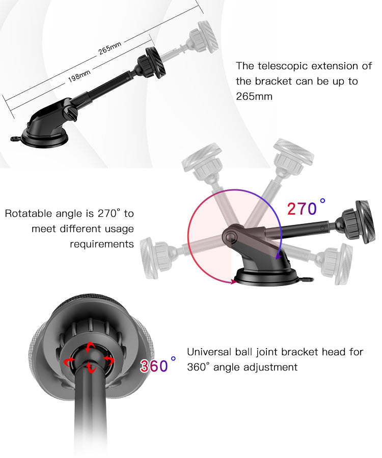 Soporte De Auto Para Celular Magnetico Yesido C67 Negro – imagen 3