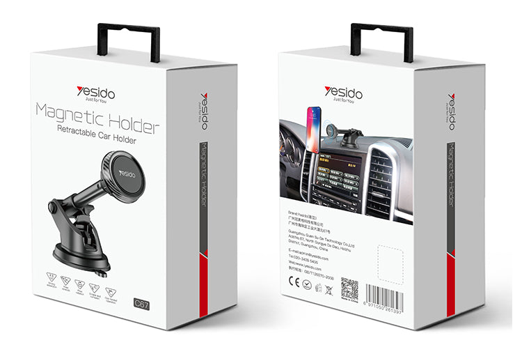 Soporte De Auto Para Celular Magnetico Yesido C67 Negro – imagen 2