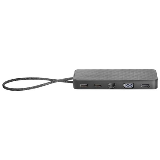 Adaptador Hub Hp Mini Tipo C Usb 3.0x2 Hdmi RJ45 Vga Gris