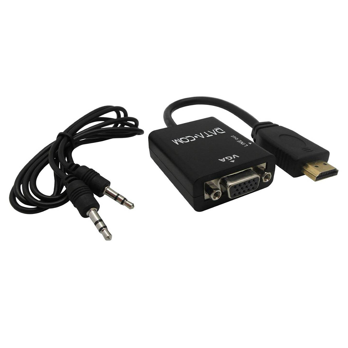 Adaptador Hdmi Con Audio A Vga Datacom Negro