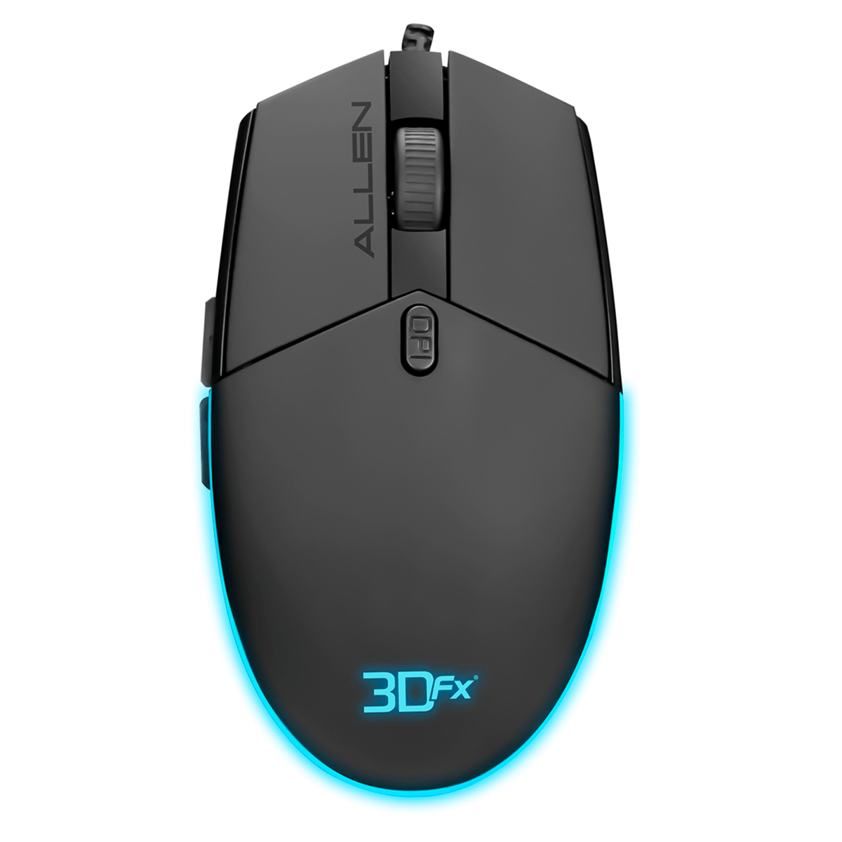 Mouse Gamer 3dfx Allen 3200 Dpi Rgb Negro