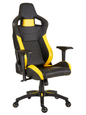 Silla Gamer Corsair T1 Race Negro Amarillo – imagen 2