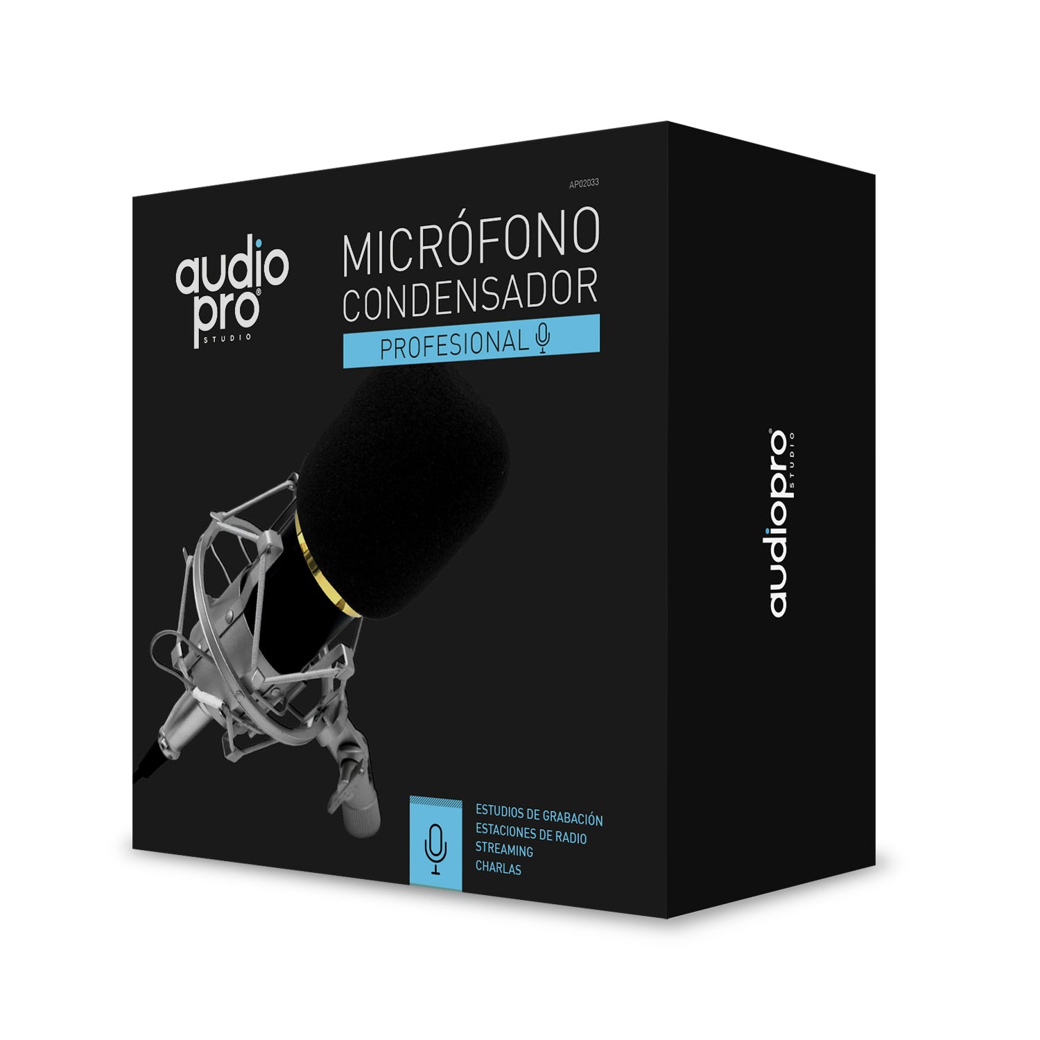 Micrófono Condensador Profesional Audiopro Ap02033 Negro – imagen 2