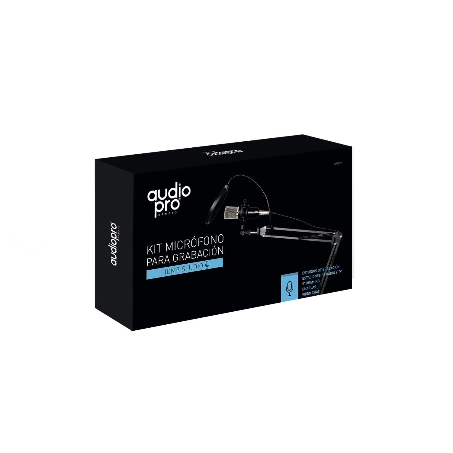 Kit Microfono Home Studio 3 En 1 Audiopro Ap02036 Negro – imagen 2