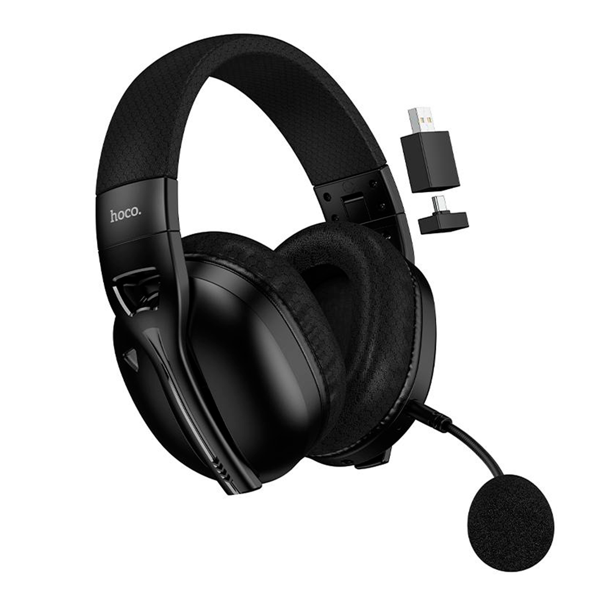 Audifonos Inalambricos Gamer Hoco W114 Usb Negro