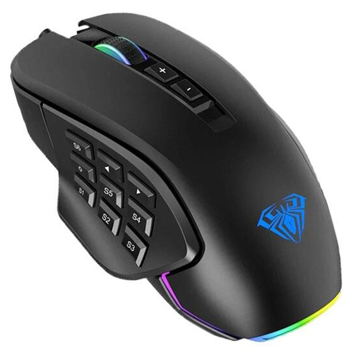 Mouse Gamer Aula Fire H510 Rgb 10000 Dpi Negro