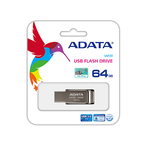Pendrive Metálico Adata 64 Gb 3.0 Uv131 Gris – imagen 3