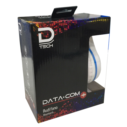 Audifonos Inalámbricos Bluetooth Fm Sd Datacom Azul – imagen 2