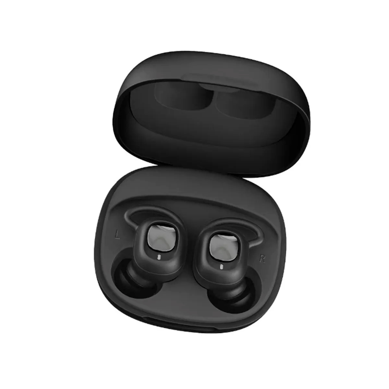 Audífonos Motorola Moto Buds B20 negros con estuche de carga