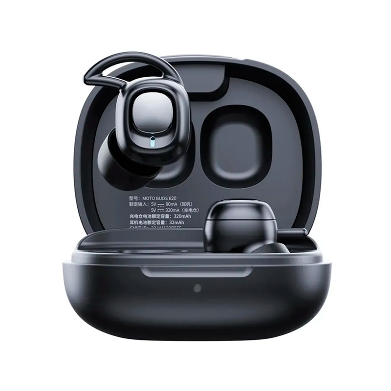 Estuche de carga de los Motorola Moto Buds B20 negros