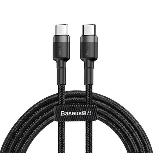 Cable Tipo C a Tipo C PD 20V 3A 60W 2 Metro Baseus Negro