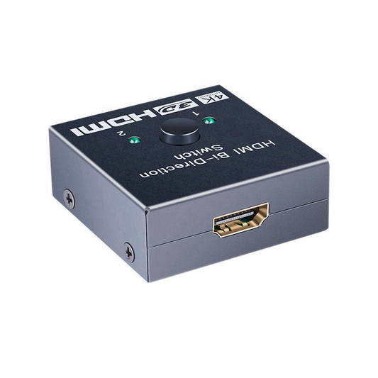 Switch HDMI bidireccional de 2 puertos color gris