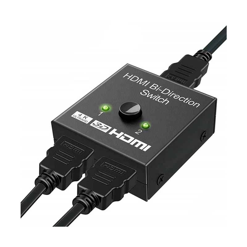 Switch HDMI bidireccional 4K con botón selector manual