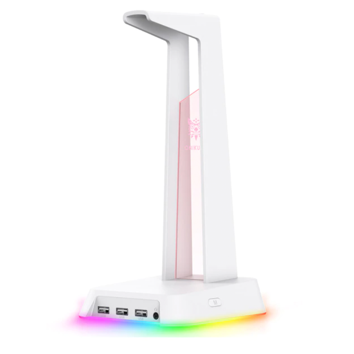 Soporte Stand Audifonos Gamer Onikuma St2 Rgb Usb Blanco
