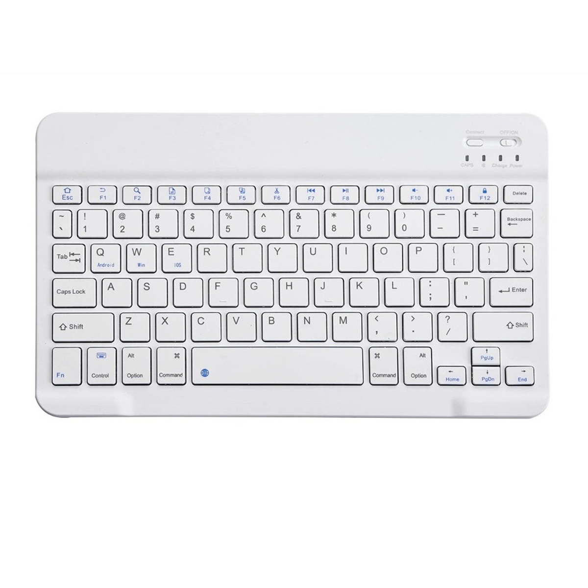 Teclado Bluetooth Recargable 10 Pulgadas Español Blanco