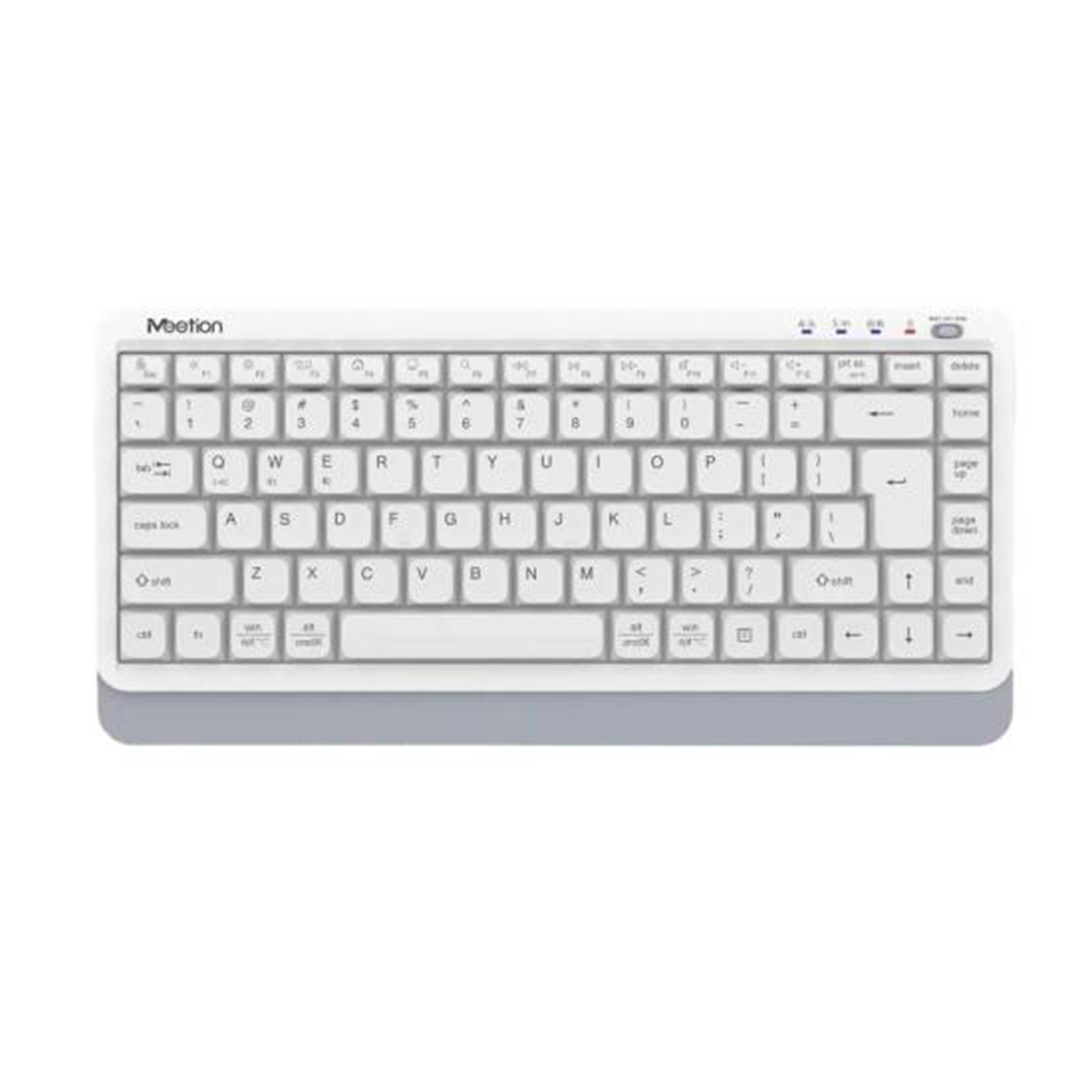 Teclado Mini Inalambrico Dual 2.4g + Bluetooth Meetion BTK500 Blanco