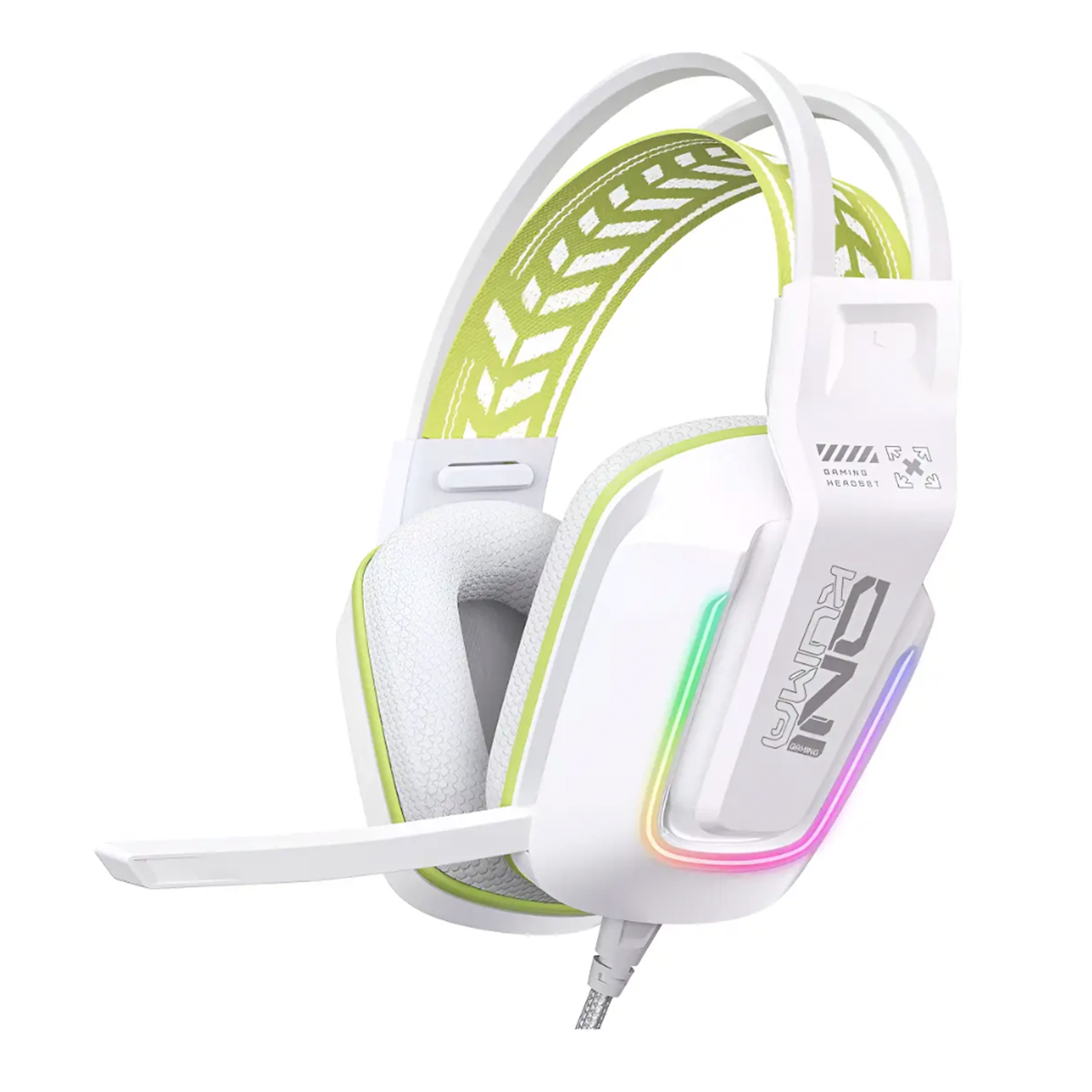 Audifonos Gamer Onikuma X13 Sonido Envolvente Micrófono Rgb Blanco