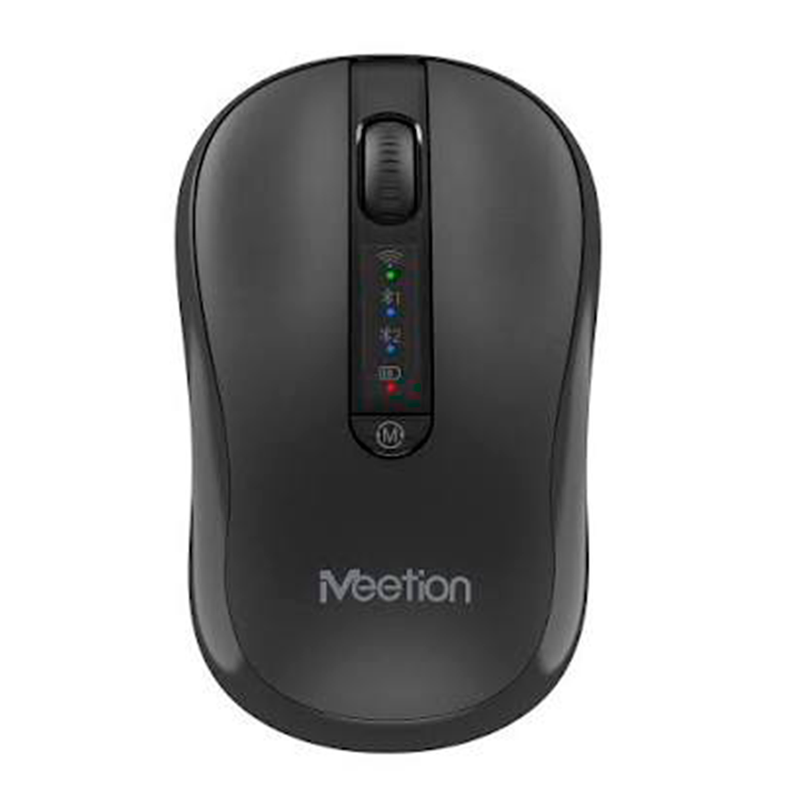 Mouse inalámbrico recargable Meetion BTM185R negro, vista superior
