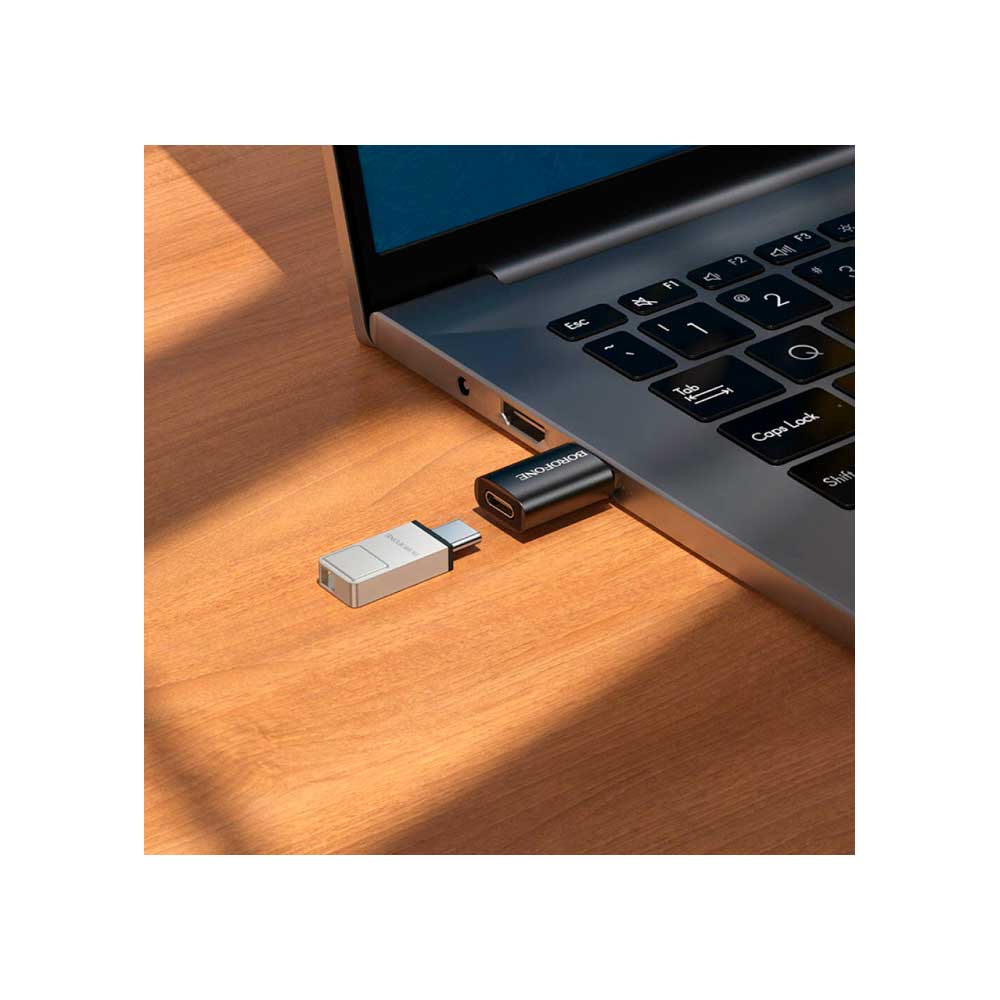 Adaptador Usb a Tipo C Borofone Bv26b Negro – imagen 3