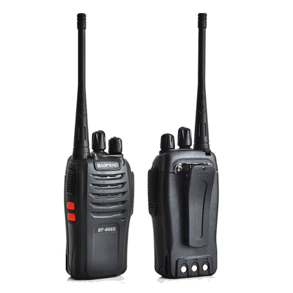 Radio Transmisor Baofeng Bf-666s Walkie-Talkie Negro – imagen 2