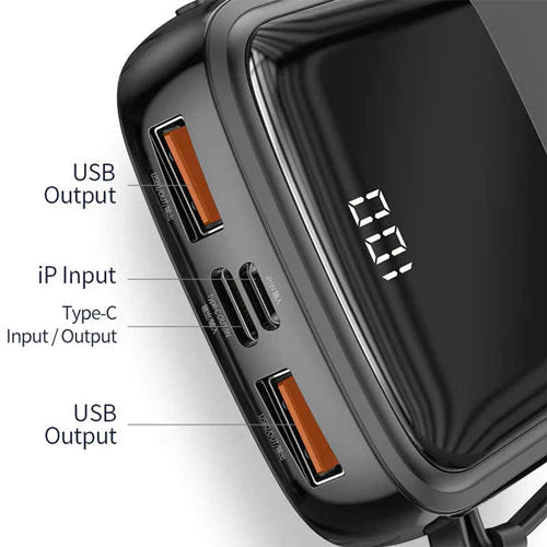 Batería Portátil Baseus 10000 Mah Lightning 15w Mini Q Pow Negro – imagen 2