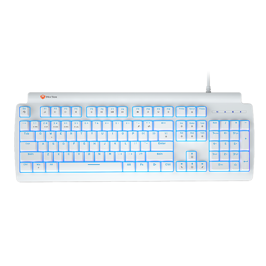 Teclado Gamer Mecanico Meetion MT-Mk600 Switch Red Español Blanco