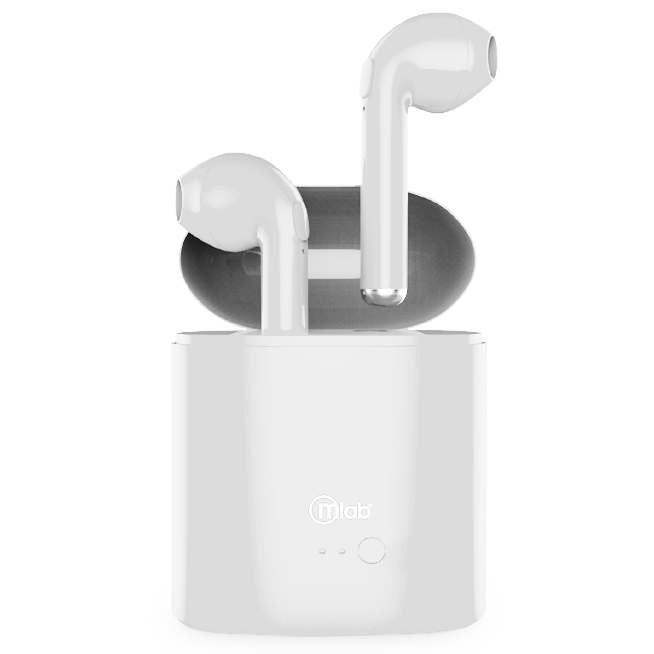 Audifonos Bluetooth Air Rhythm Microlab Tipo Airpods Blanco