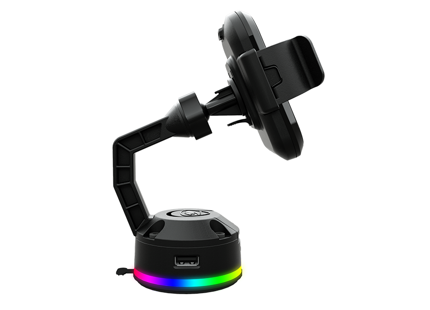 Soporte De Auto Hub Usb Carga Inalámbrica Bunker M Rgb Cougar – imagen 6