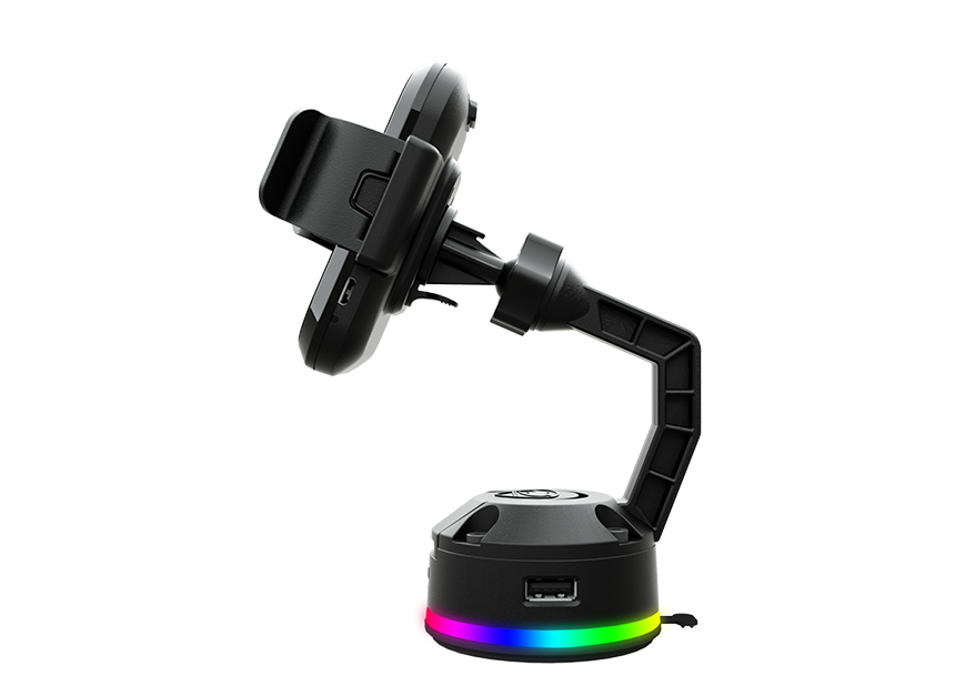 Soporte De Auto Hub Usb Carga Inalámbrica Bunker M Rgb Cougar – imagen 5