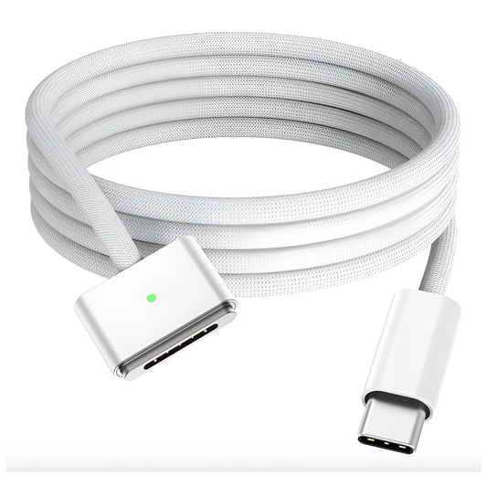 Cable Reforzado Trenzado Tipo C a Magsafe 3 140w Blanco