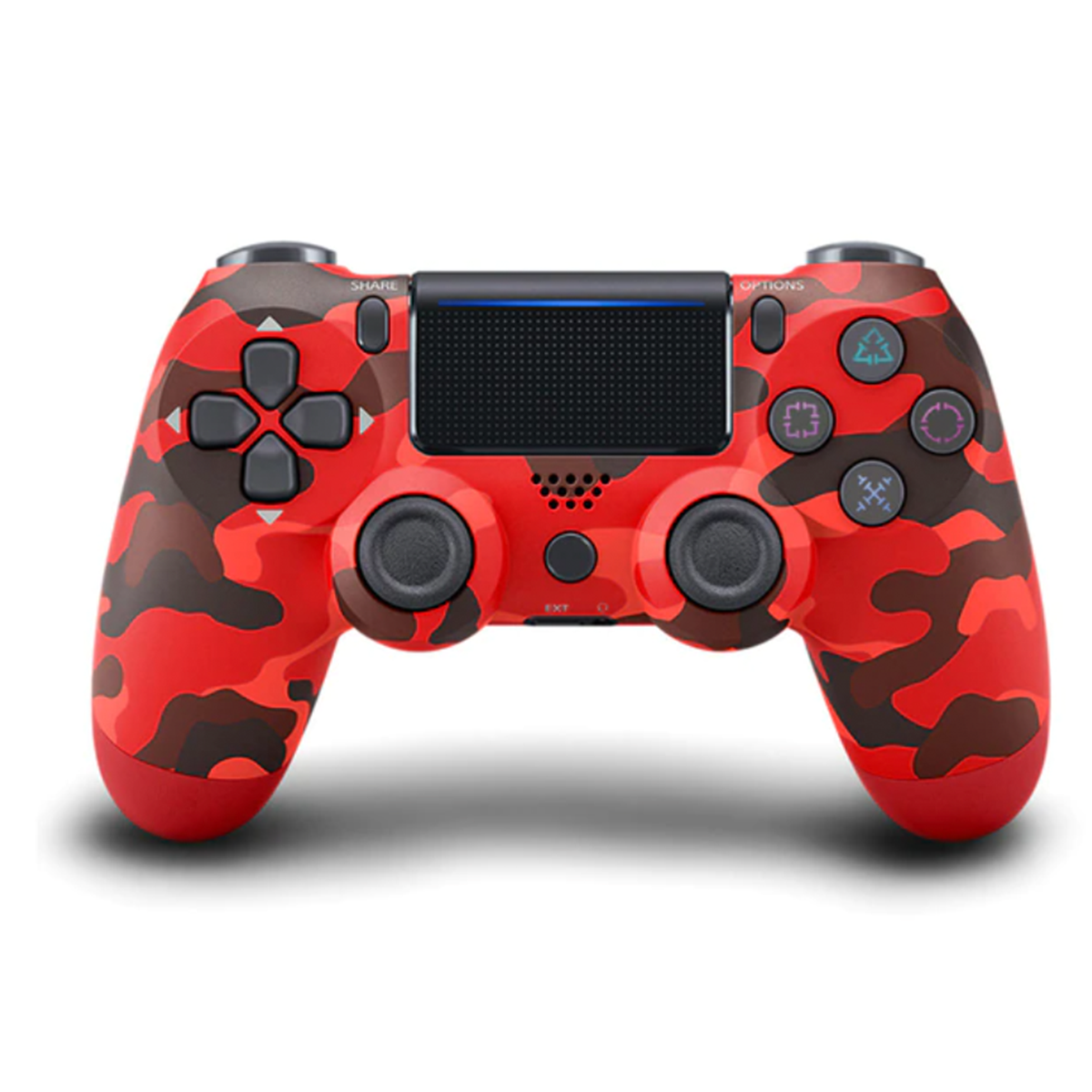 Control Joystick Inalámbrico Ps4 Doubleshock Camuflado Rojo