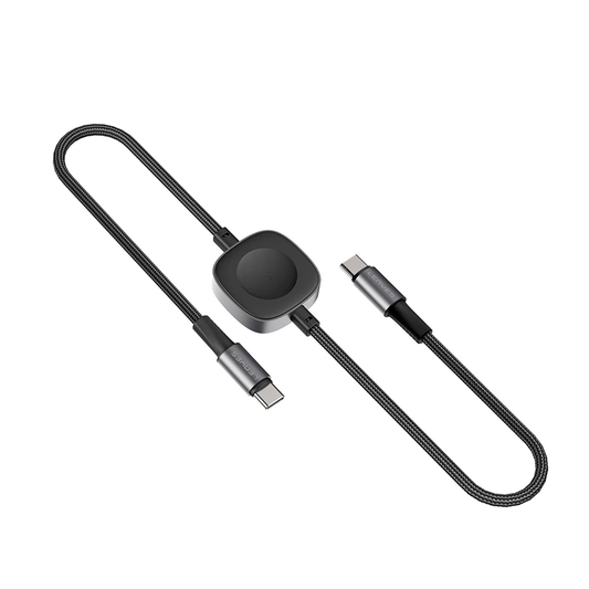 Cable Trenzado Tipo C a Tipo C Lenyes Lc540 + Carga Smartwatch Negro