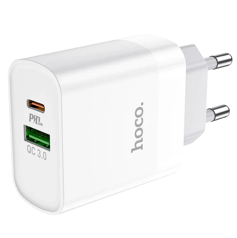 Cargador Hoco C80a 20w Carga Rapida QC3.0 Blanco – imagen 2