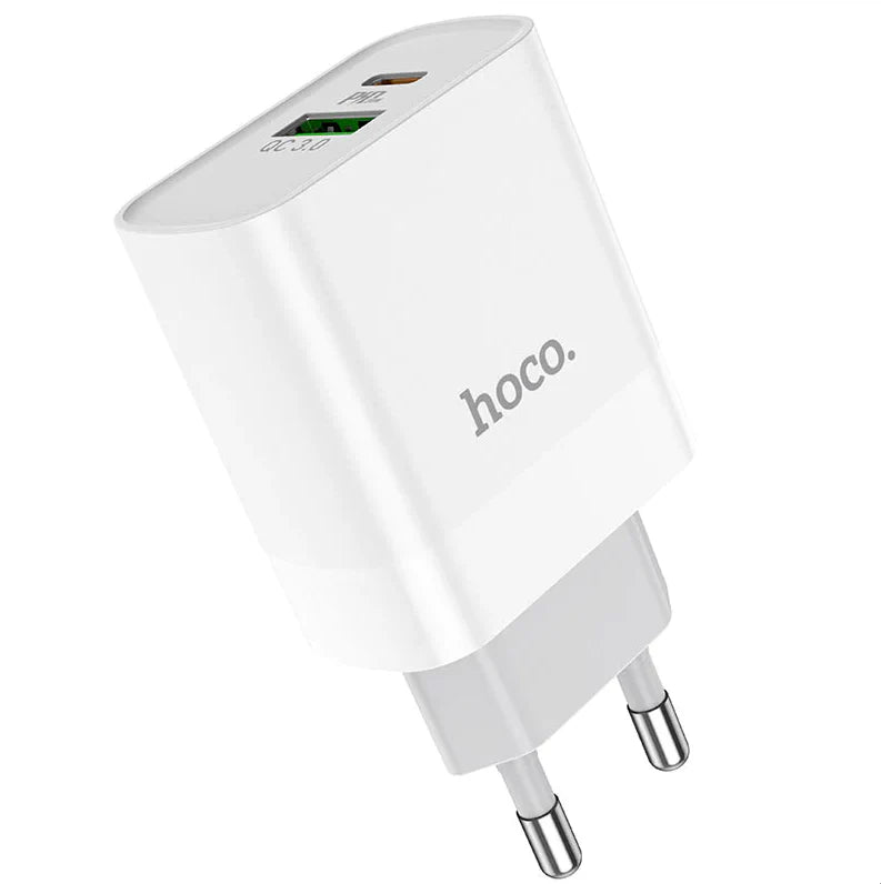 Cargador Hoco C80a 20w Carga Rapida QC3.0 Blanco
