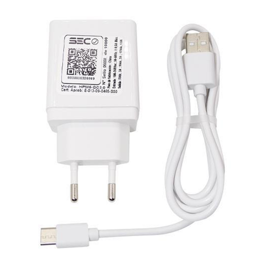 Cargador Carga Rápida Quick Charge 3.0 + Cable Tipo C Cofolk
