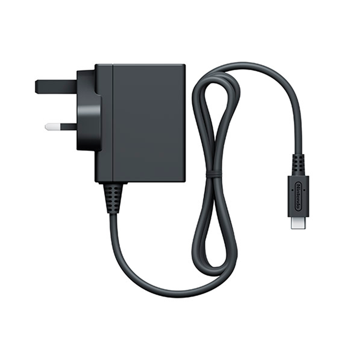Cargador Original Nintendo Switch Sin Caja Uk (Incluye Adaptador) Negro
