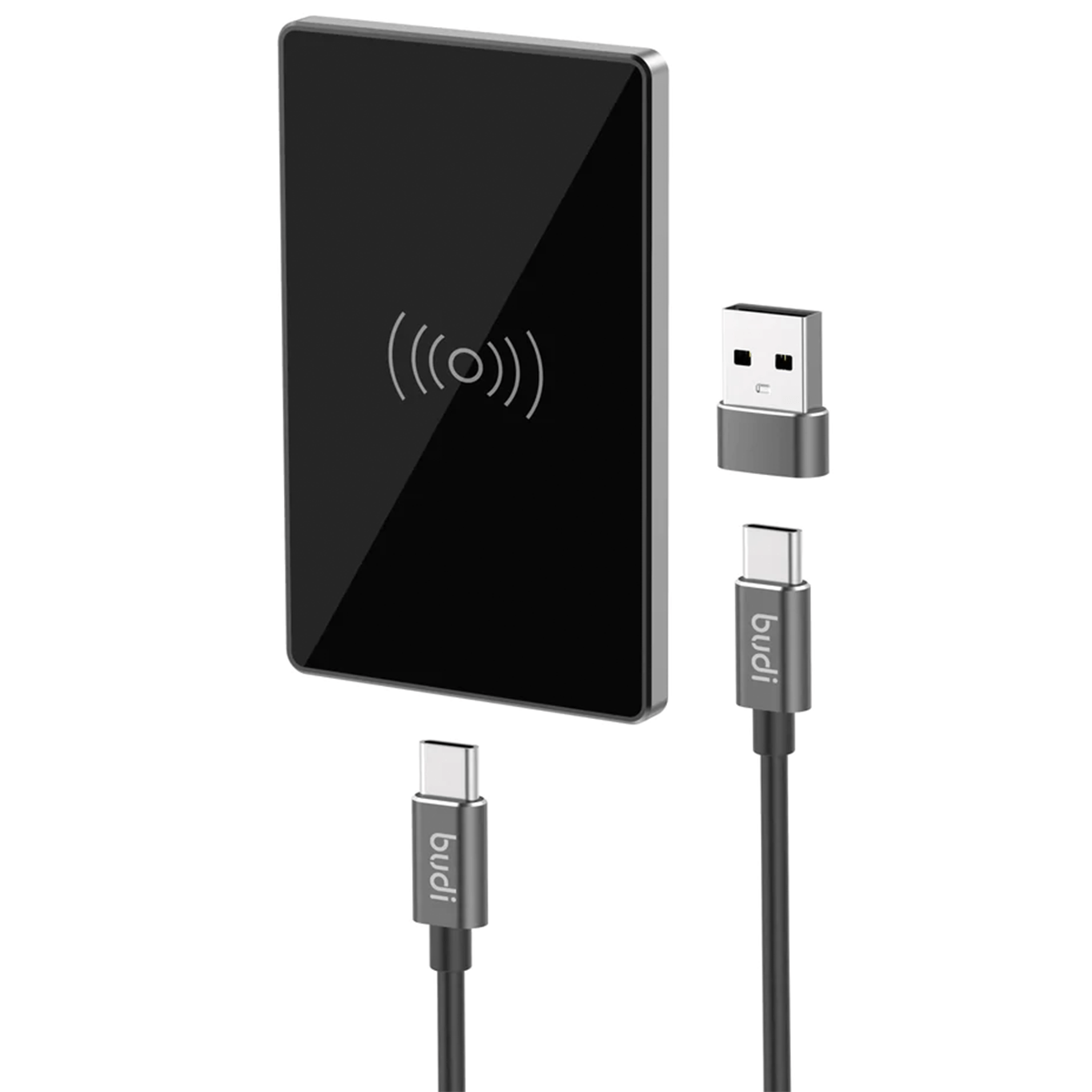 Cargador Inalámbrico Budi Carga Rapida 15w M8j3300 Negro