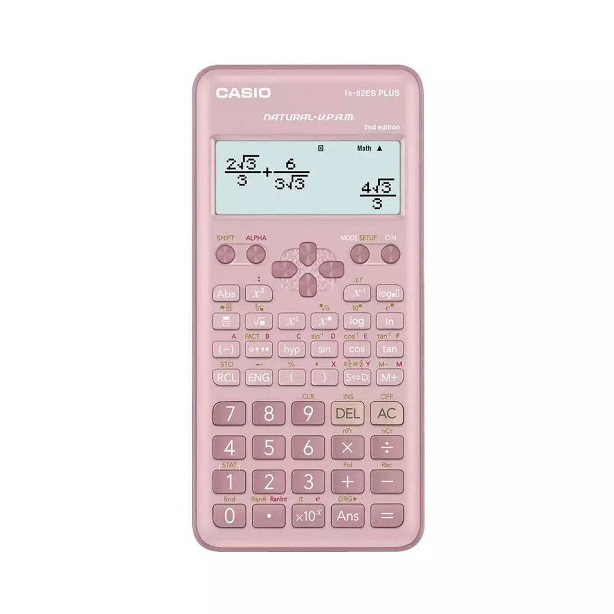 Calculadora Científica Casio Fx-82la Plus-2 252 Funciones Rosa