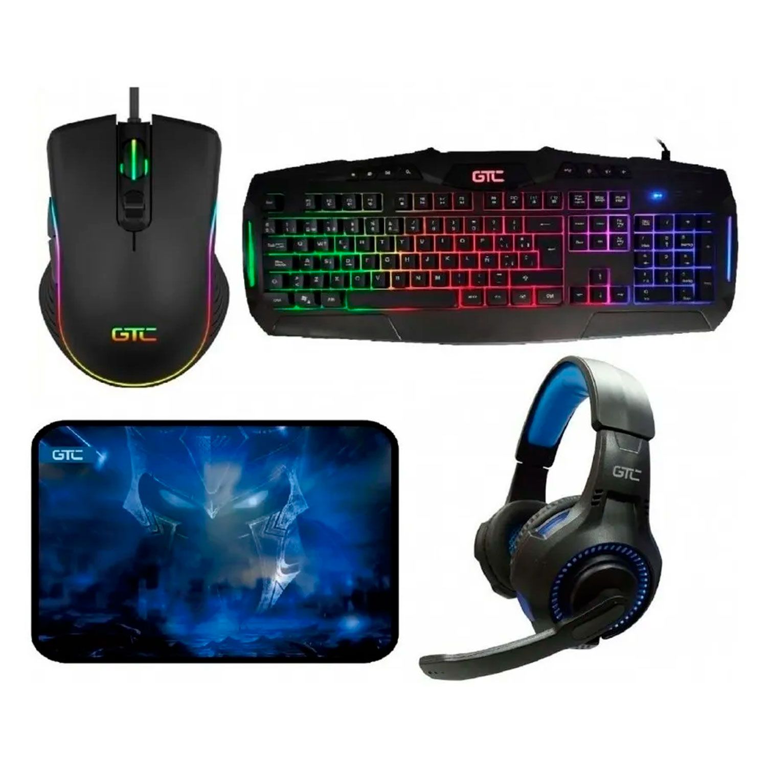 Kit Gamer 4 en 1 Gtc 014 Teclado + Mouse + Audífonos + Mousepad – imagen 5