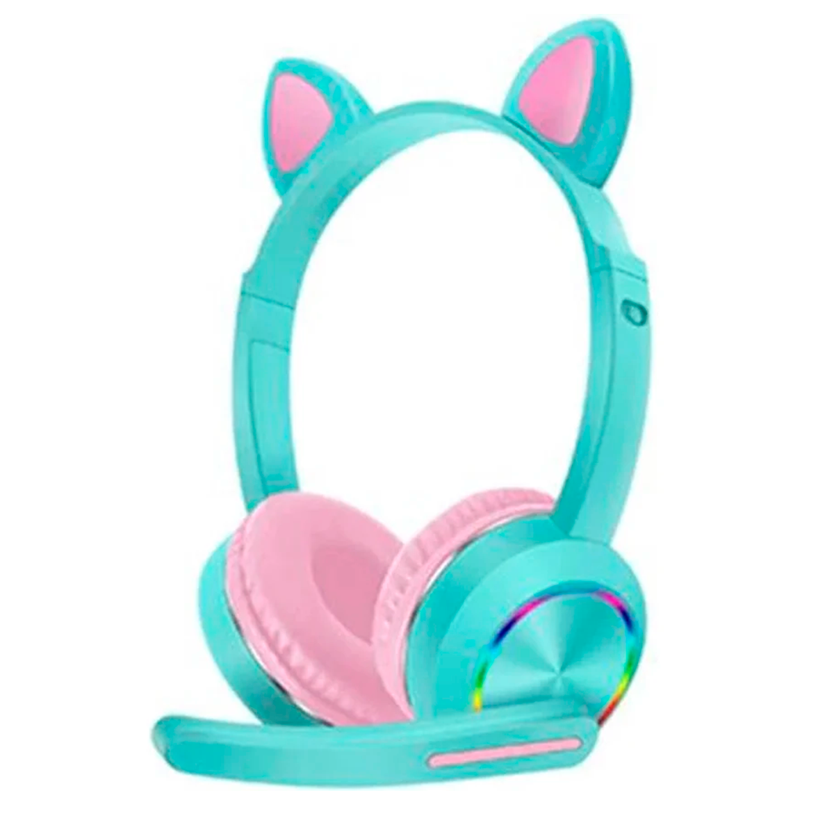 Audífonos Headset Bluetooth Led Akz-k23 Celeste