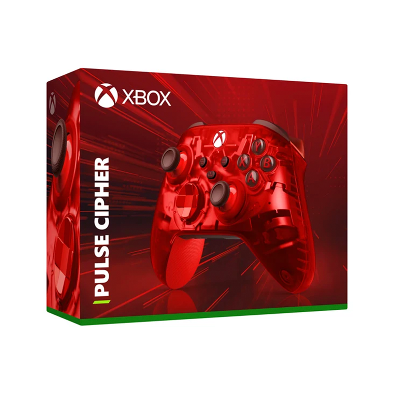 Control Xbox Pulse Cipher rojo vista del interior translúcido