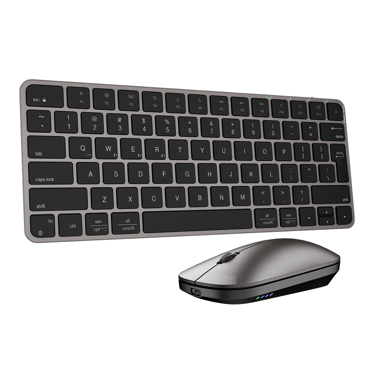 Kit Teclado + Mouse Inalámbrico Meetion iKey C230 Dual 2.4G + Bluetooth Negro