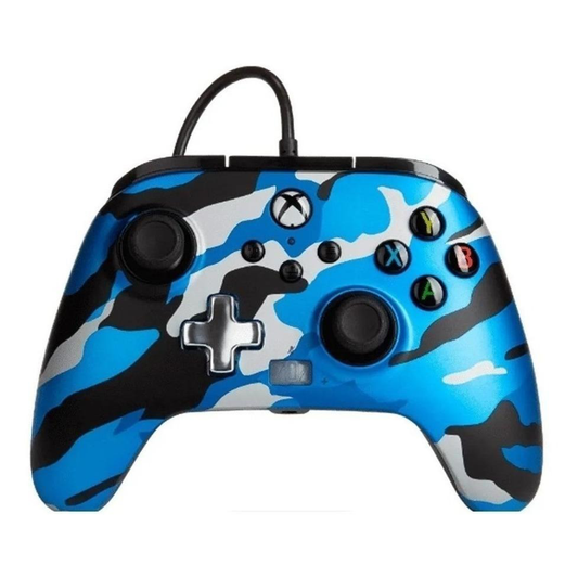 Control Alambrico Powera Xbox One Serie X / S Azul Camuflado